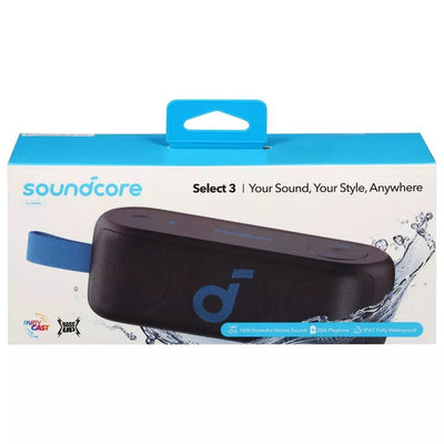 Soundcore Select 3 Portable Outdoor Speaker, 16W Outdoor Speaker, Wireless Speaker, Bass Up Technology, 20H Playtime - Maximus Echo
