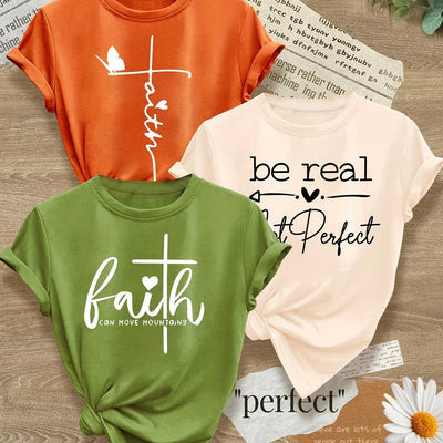 Love Heart English Letter Line Mixed Combination Retro Style Women'S Summer Multi-Color Optional S-XXL - Maximus Echo