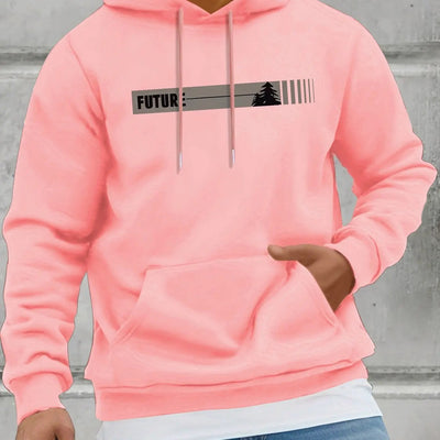 Fall/Winter Casual Knit Fabric Hoodie with Kangaroo Pocket Maximus Echo