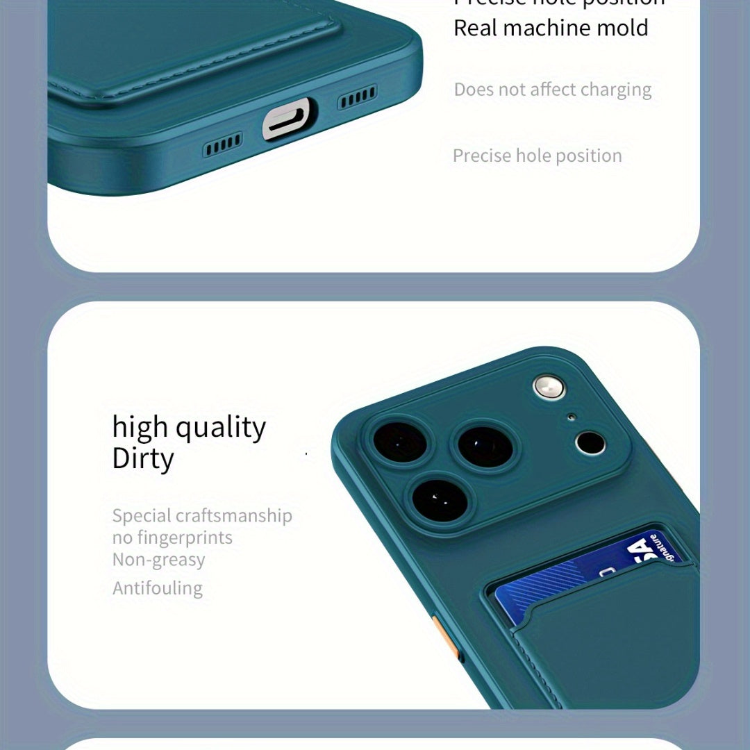 A Protective Cover for Apple for iphone 17, Air 16, And Pro Max Plus Models 15, 14, 13, 12, And 11, Featuring a Card Slot And a Back Panel. Maximus Echo