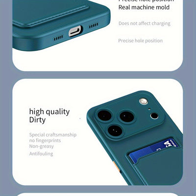 A Protective Cover for Apple for iphone 17, Air 16, And Pro Max Plus Models 15, 14, 13, 12, And 11, Featuring a Card Slot And a Back Panel. Maximus Echo