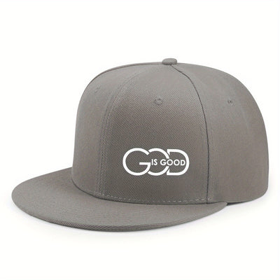 Lightweight Adjustable Unisex| Urban Streetwear Hat with "GOD IS GOOD" Design, 5 Colors (Black/Grey/Green/Navy/Red), Breathable Material - Maximus Echo