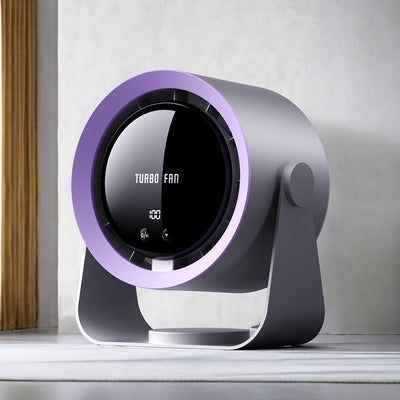 USB Charging Fan with Digital Display, 100-Speed Turbo Powerful Fan, Strong Wind Cooling for Summer Maximus Echo