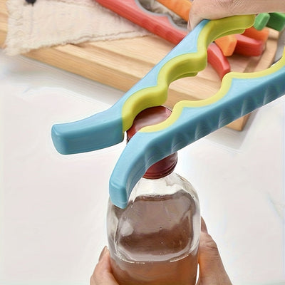 1pc - New Arrival - New 6-in-1 Multi-functional Easy Twist Bottle Opener - Comes With Four Sizes Of Can Openers, Non-slip Multi-functional Bottle And Jar Opener/ Suitable For Most Beginners, Elderly People, Those With Limited Maximus Echo