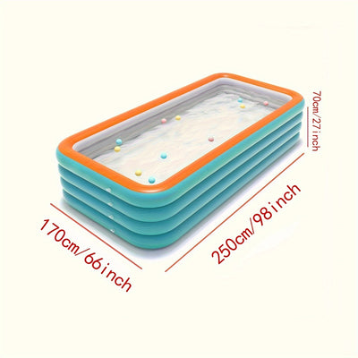 Extra-Large 3-Ring &4-Ring Inflatable Swimming Pool for Family Fun - Durable PVC, No Power Needed, Perfect for Outdoor Summer Parties & Water Play - Maximus Echo