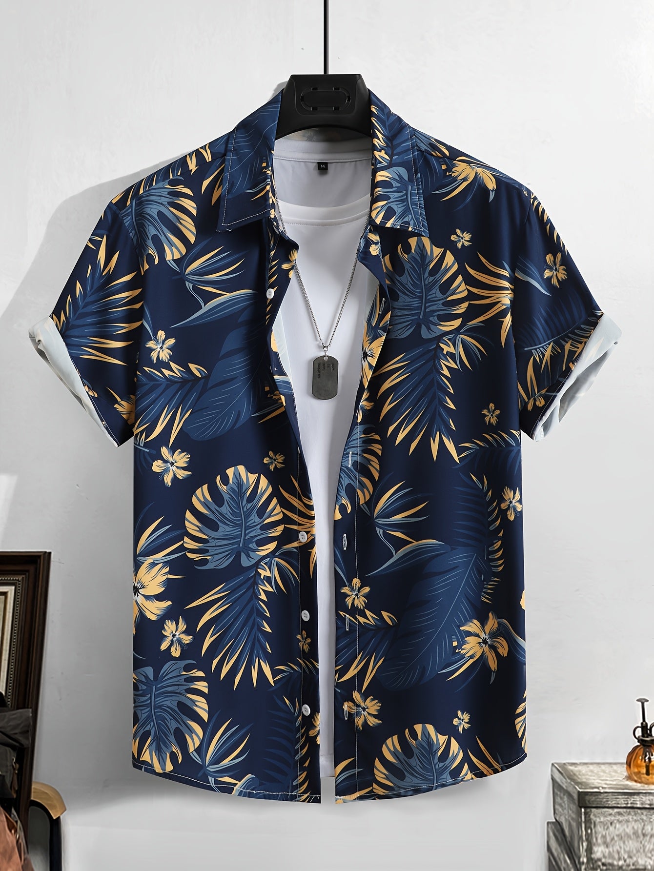 Men's Casual Vacation Colorful Tropical Print Shirt Without Shorts - Maximus Echo