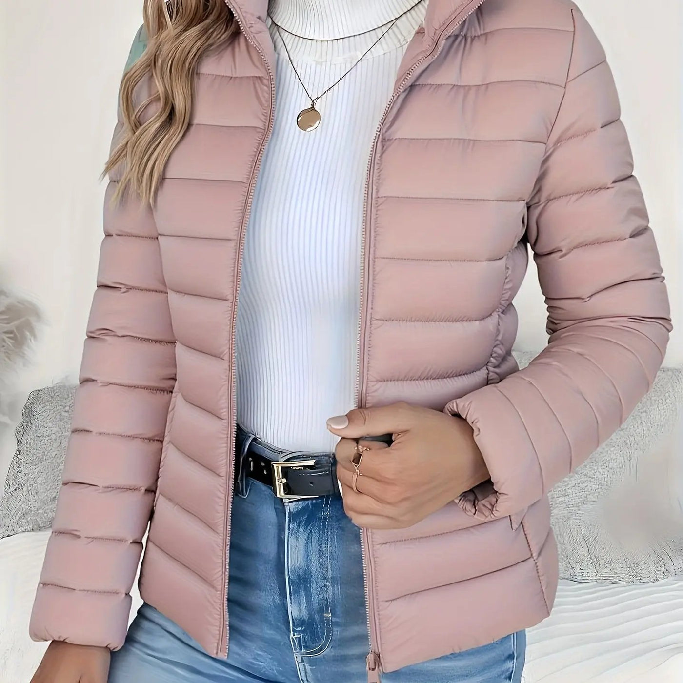 Women's Autumn Loose Winter Lightweight Warm Solid Color Coat