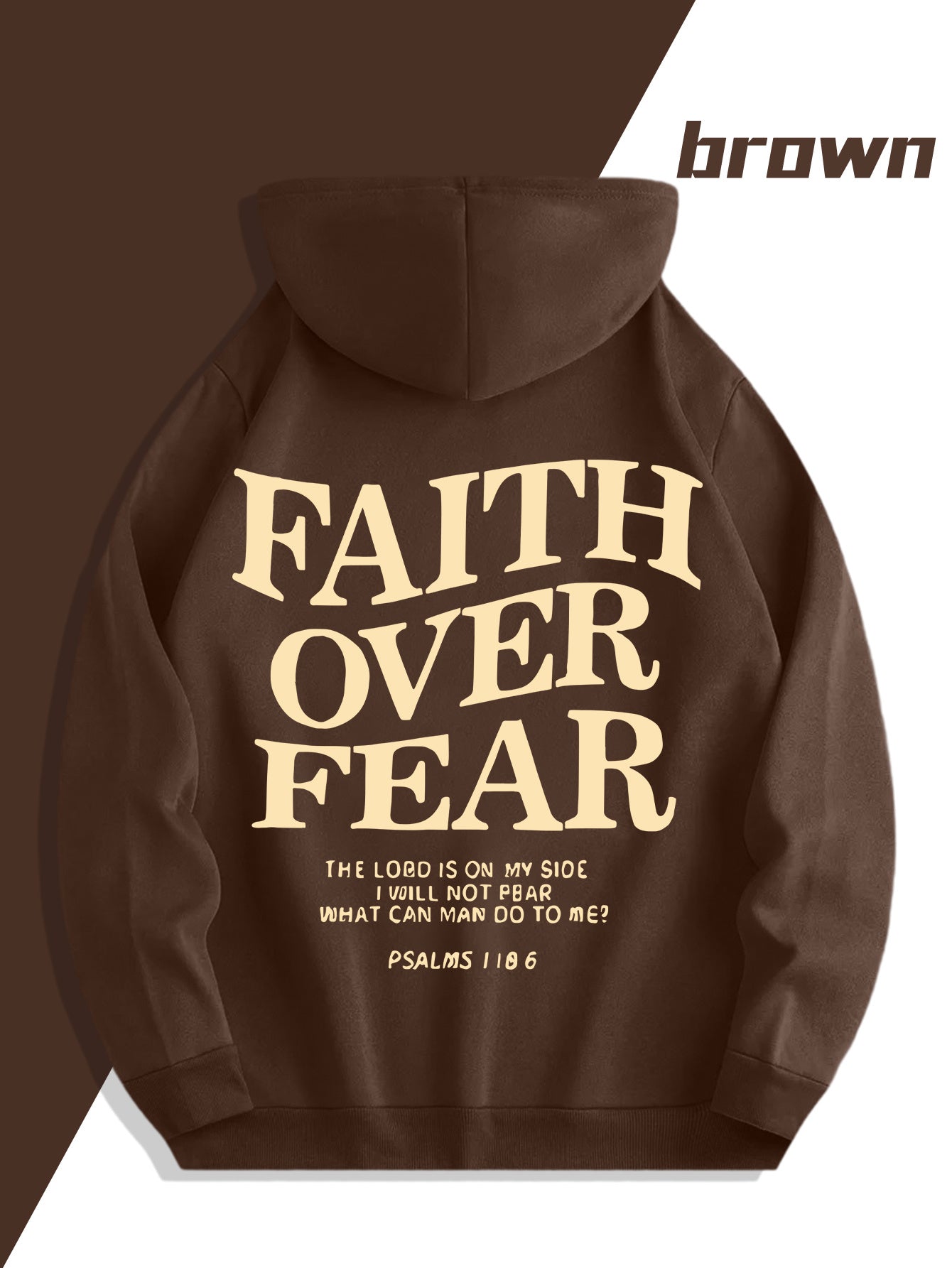 Men'S Sweatshirt - "Faith Over Fear" Inspirational, Relaxed Fit Hoodie - Maximus Echo