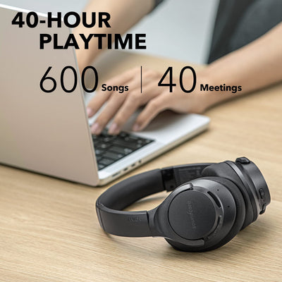 Anker Soundcore Life Q20 Hybrid Active Noise Cancelling Headphones, Wireless Over Ear Headphones with 40H Playtime, Hi-Res Audio, Deep Bass, Memory Foam Ear Cups and Headband - Maximus Echo