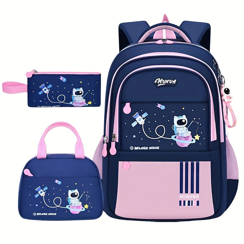 Astronaut Cartoon Backpack, Lightweight Bag for School for Teenager Maximus Echo