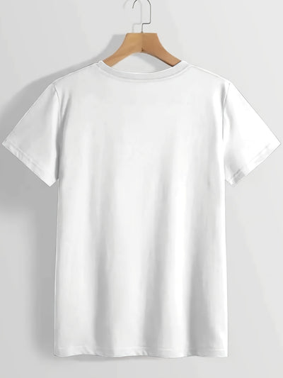 Women'S Casual T-Shirt - "It'S Never Lucky to Be God" Graphic, Comfortable Round Neck - Maximus Echo