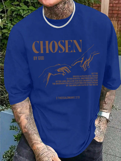 Men'S "Chosen by God" Graphic T-Shirt - Casual Summer Short Sleeve - Maximus Echo