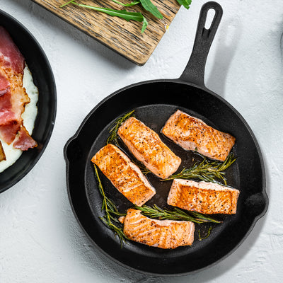 3pcs Non-Stick Cast Iron Skillet Set with Drip Spout - Perfect for Holiday Cooking, RV & Campfire Meals - Maximus Echo