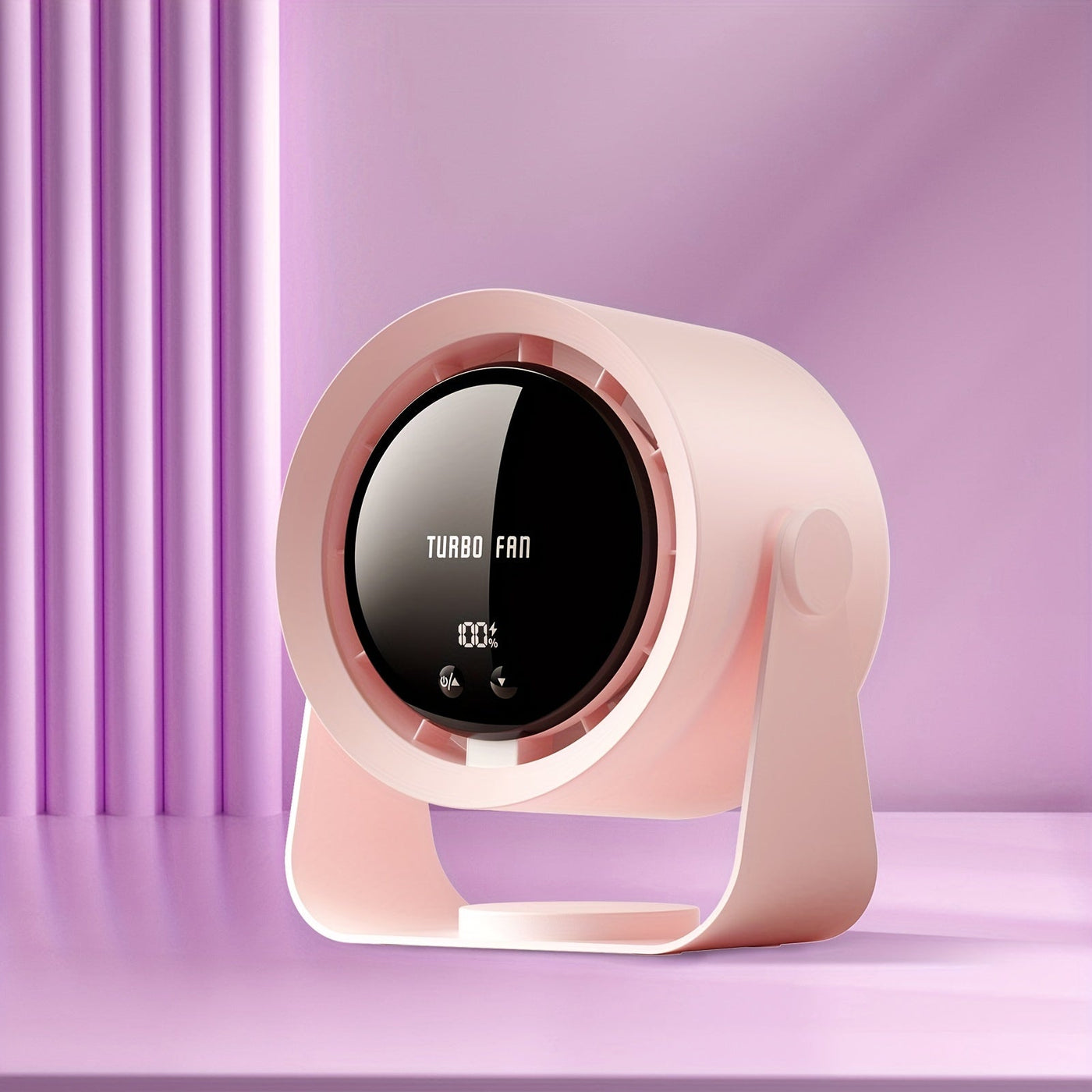 USB Charging Fan with Digital Display, 100-Speed Turbo Powerful Fan, Strong Wind Cooling for Summer Maximus Echo