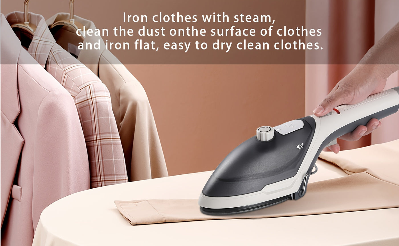 2-in-1 Handheld Garment Steamer , Fast Heat-Up, Detachable Water Tank, Travel-Size Fabric for Home & Travel - 800W, 110V, US Plug - Maximus Echo