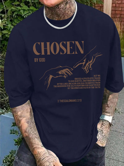 Men'S "Chosen by God" Graphic T-Shirt - Casual Summer Short Sleeve - Maximus Echo