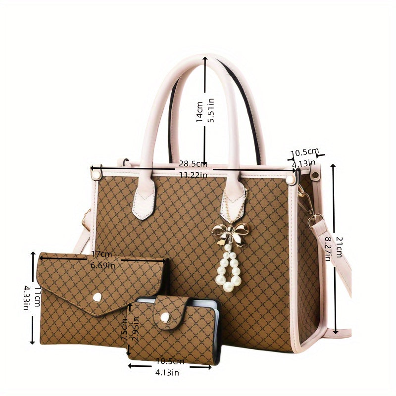 Women's High-end Handbag - Large Capacity, Coin Purse + Card Holder - Fashionable Shoulder Bag for Middle-aged Mothers - Maximus Echo