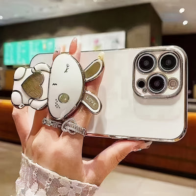 Cute And Minimalist Electroplated Rabbit Stand Case Designed for Iphone - Maximus Echo