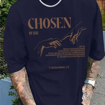 Men'S "Chosen by God" Graphic T-Shirt - Casual Summer Short Sleeve - Maximus Echo