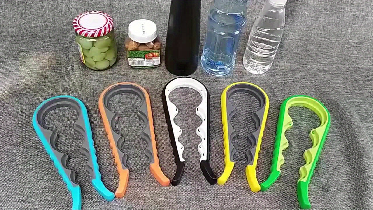 1pc - New Arrival - New 6-in-1 Multi-functional Easy Twist Bottle Opener - Comes With Four Sizes Of Can Openers, Non-slip Multi-functional Bottle And Jar Opener/ Suitable For Most Beginners, Elderly People, Those With Limited Maximus Echo