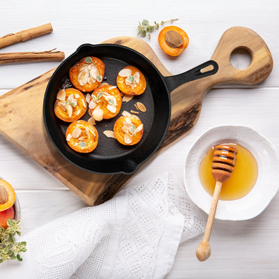 3pcs Non-Stick Cast Iron Skillet Set with Drip Spout - Perfect for Holiday Cooking, RV & Campfire Meals - Maximus Echo