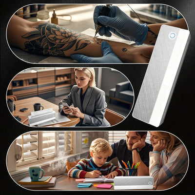 Thermal Printer - Wireless Wireless Printer for Mobile Travel, with 1 Roll Thermal Paper Compatible with Android & IOS, USB, Ideal for Folding, Rolling & Tattoo Paper, Portable - Maximus Echo