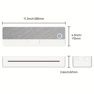 Thermal Printer - Wireless Wireless Printer for Mobile Travel, with 1 Roll Thermal Paper Compatible with Android & IOS, USB, Ideal for Folding, Rolling & Tattoo Paper, Portable - Maximus Echo