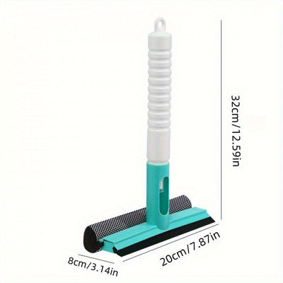 1pc 3-in-1 Glass Cleaning Spray with Dual-Sided Rubber Broom & Microfiber Cloth Maximus Echo