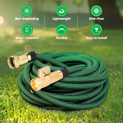 EXPANDABLE Ultra Lightweight & Flexible Water Hose with 10-Pattern Spray Nozzle Maximus Echo