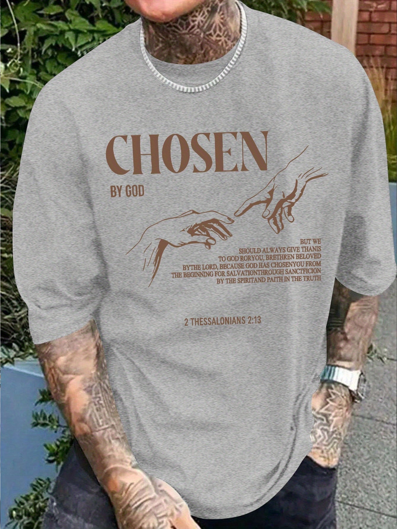 Men'S "Chosen by God" Graphic T-Shirt - Casual Summer Short Sleeve - Maximus Echo
