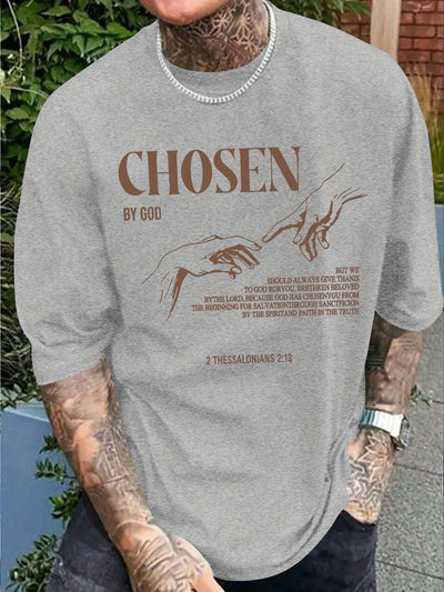Men'S "Chosen by God" Graphic T-Shirt - Casual Summer Short Sleeve - Maximus Echo