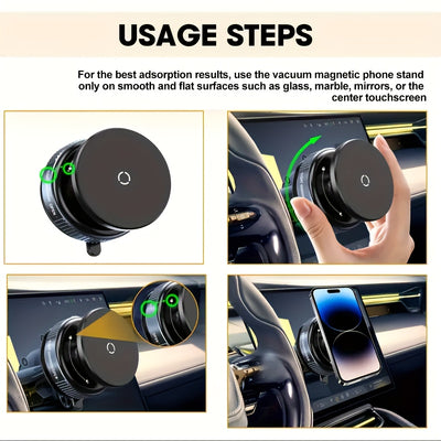 2025 Model 360° Adjustable Vacuum Suction Phone Holder, Car, Kitchen, Bathroom - Stable and Secure, Fits All Smartphones,| Fashionable Phone Stand | Vacuum Suction Tech - Maximus Echo