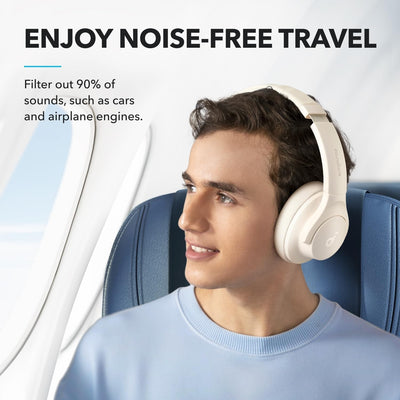 soundcore by Anker Q20i Hybrid Active Noise Cancelling Headphones, Wireless Over-Ear Bluetooth, 40H Long ANC Playtime, Hi-Res Audio, Big Bass, Customize via an App - Maximus Echo