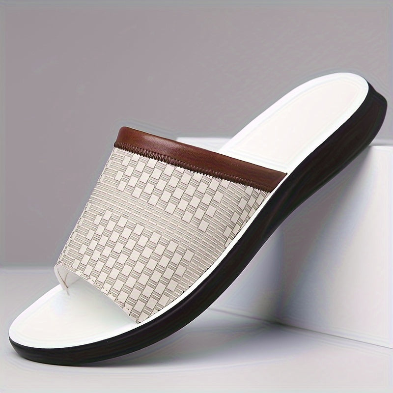 Men's Sleek Thin Design Slippers, Non-slip Comfortable Sandals for Indoor and Outdoor Use - Maximus Echo