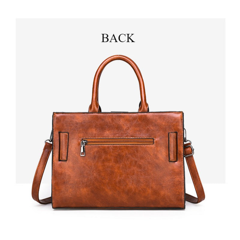 3pcs Women's Monogram Embossed Set, Large Capacity Tote Set, Removable Diagonal Strap - Maximus Echo