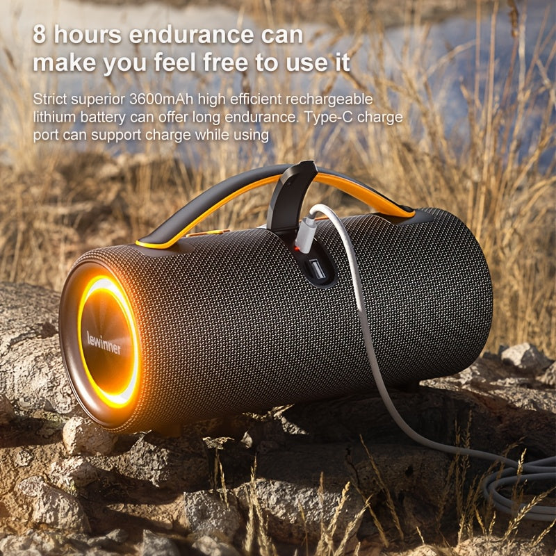 60W  Portable Wireless Speaker - High-power Subwoofer, 7 Modes Of RGB Ambient Light, Long Battery Life, Suitable For Family Outdoor Parties - Maximus Echo