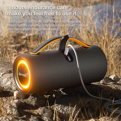 60W  Portable Wireless Speaker - High-power Subwoofer, 7 Modes Of RGB Ambient Light, Long Battery Life, Suitable For Family Outdoor Parties - Maximus Echo