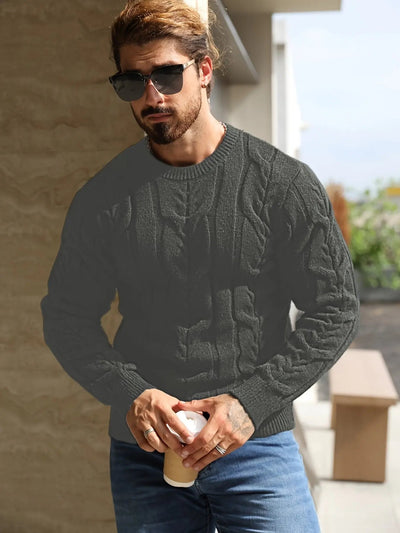 Crewneck Long Sleeve, Machine Washable H-Fit Ribbed Trim for Autumn Winter, Medium Elasticity Fabric Maximus Echo