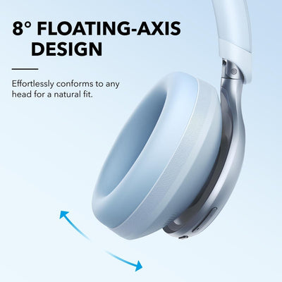 Soundcore by Anker, Active Noise Cancelling Headphones, Wireless Over Ear Headphones, 2X Stronger Voice Reduction, 40H ANC Playtime, Hi-Res Wireless Audio - Maximus Echo