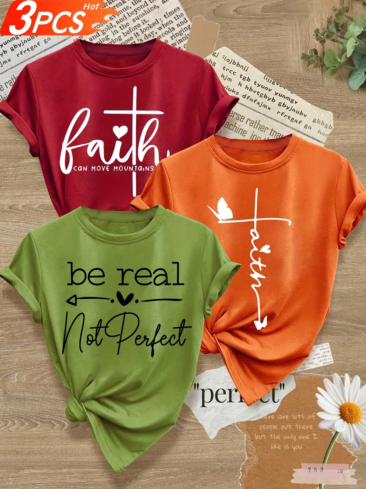 Love Heart English Letter Line Mixed Combination Retro Style Women'S Summer Multi-Color Optional S-XXL - Maximus Echo