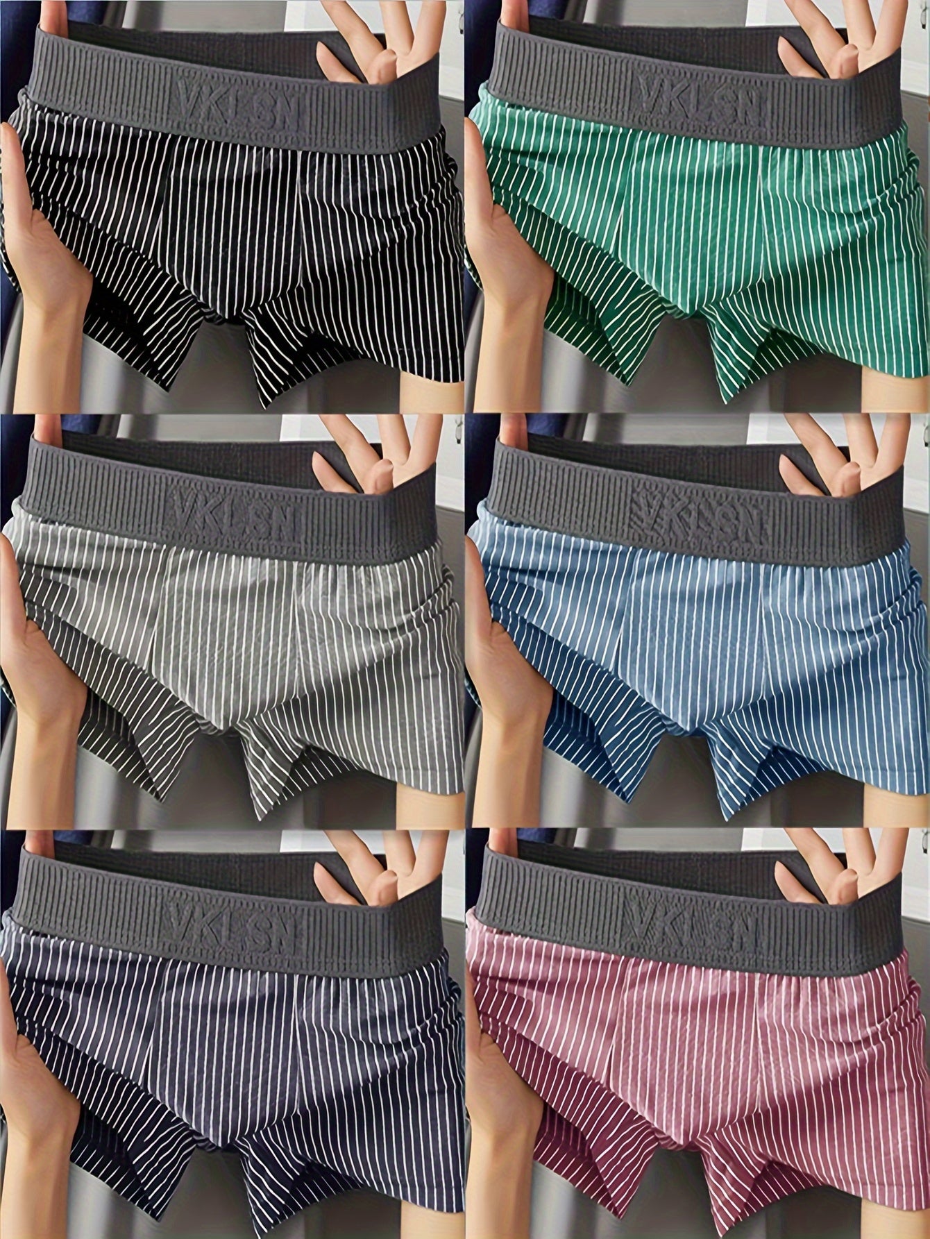 3pcs Men's Seamless Breathable Stretchy Boxer , Men's Underwear, Multicolor Set - Maximus Echo