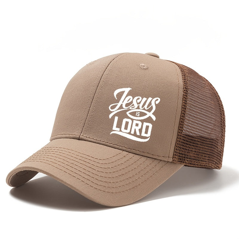 [ Jesus is Lord Cap]  Men'S Quality Mesh Baseball Cap - Maximus Echo