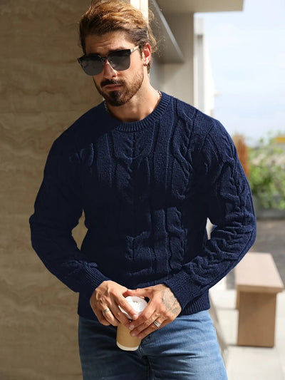 Crewneck Long Sleeve, Machine Washable H-Fit Ribbed Trim for Autumn Winter, Medium Elasticity Fabric Maximus Echo