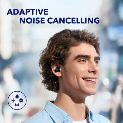 Soundcore by Anker Space A40 Auto-Adjustable Active Noise Cancelling Wireless Earbuds, Reduce Noise by Up to 98, 50H Playtime, Hi-Res Sound, App Customization, Wireless Charge, Comfortable In Ear Design - Maximus Echo