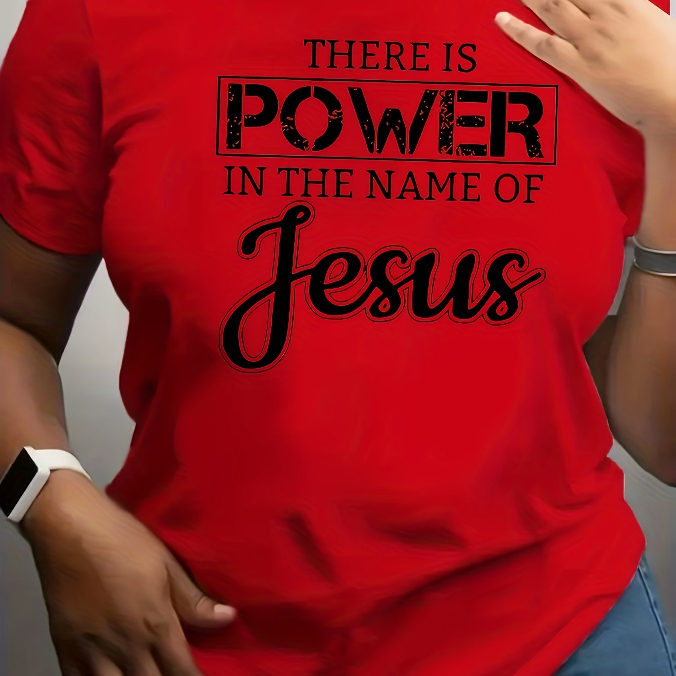 Women'S Inspirational Jesus Quote T-Shirt 0-8XL - Casual Round Neck, Short Sleeve - Maximus Echo