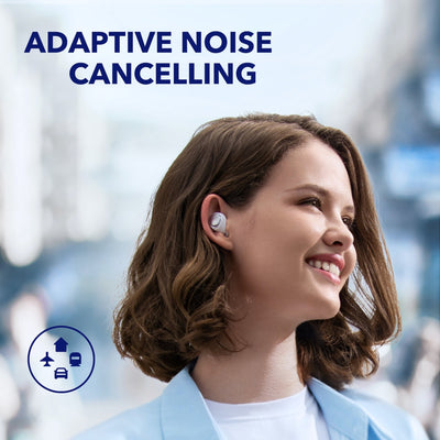 Soundcore by Anker Space A40 Auto-Adjustable Active Noise Cancelling Wireless Earbuds, Reduce Noise by Up to 98, 50H Playtime, Hi-Res Sound, App Customization, Wireless Charge, Comfortable In Ear Design - Maximus Echo