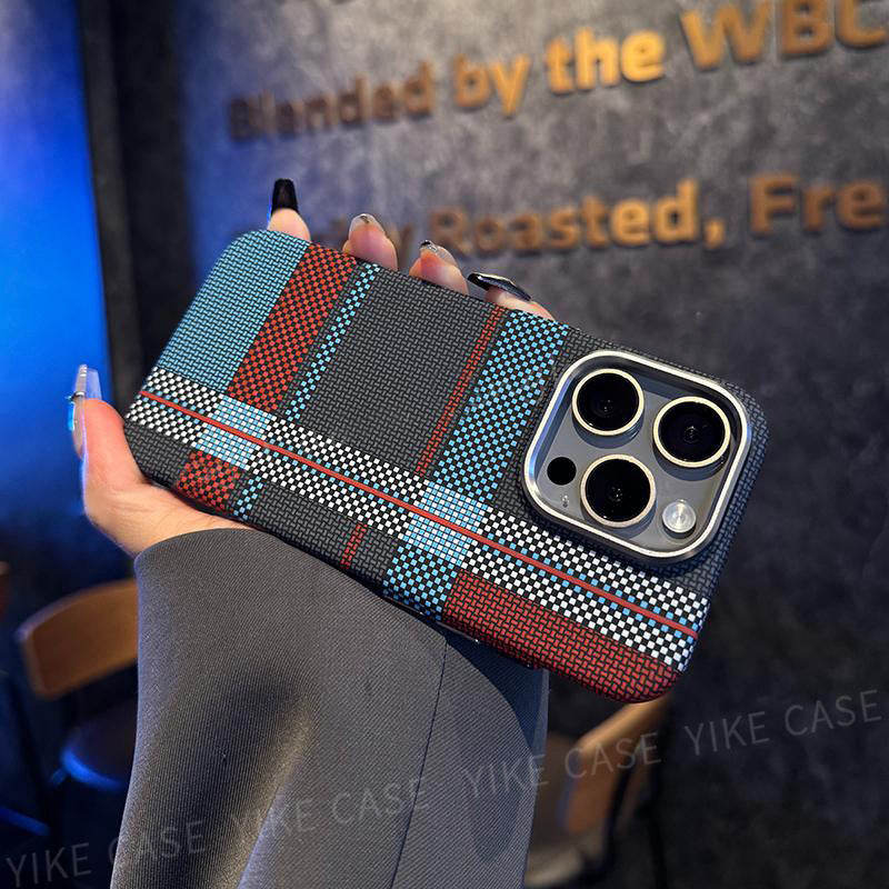 Luminous for Iphone Magnetic Suction iPhone Case Kevlar Texture Smartphone Protector - Maximus Echo