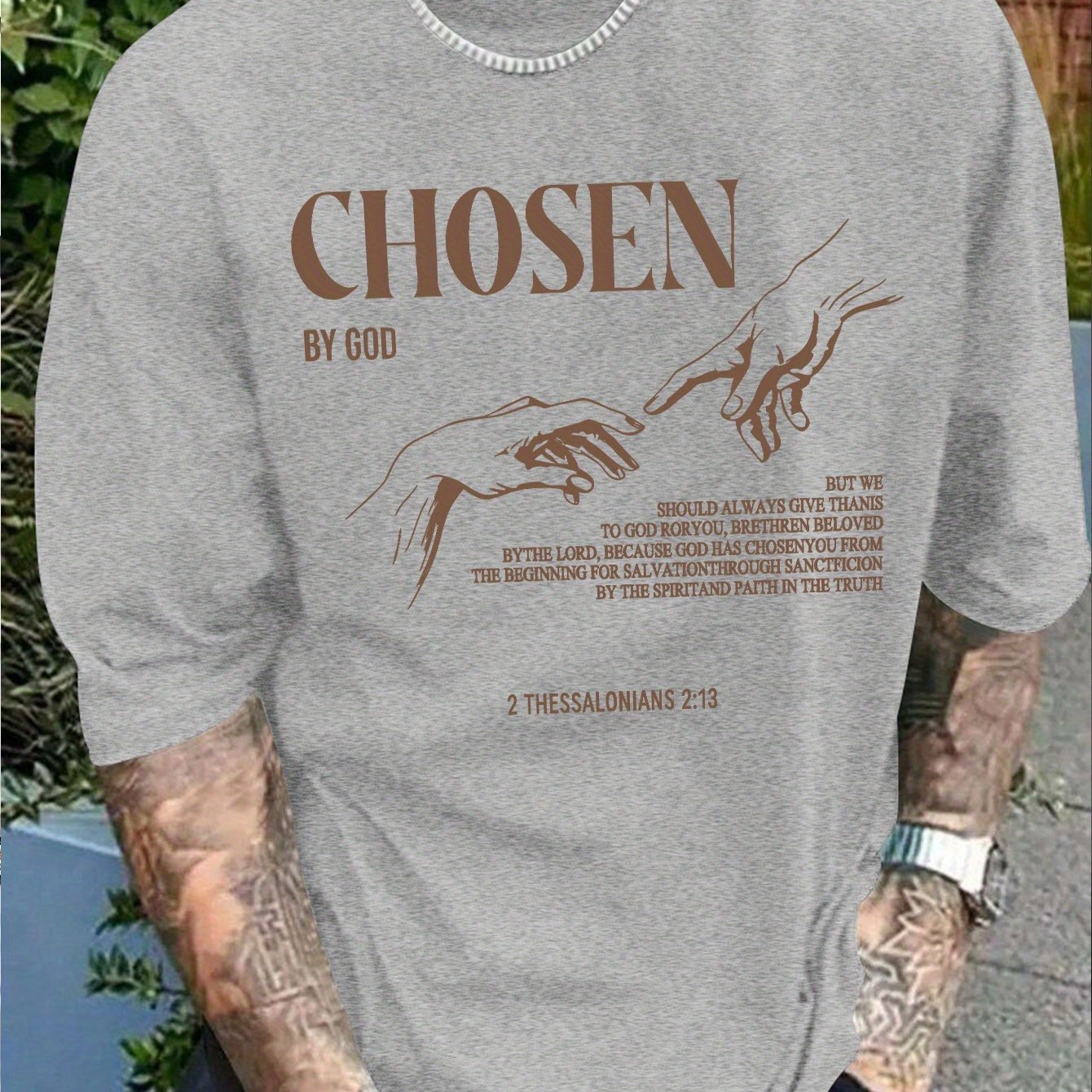 Men'S "Chosen by God" Graphic T-Shirt - Casual Summer Short Sleeve - Maximus Echo