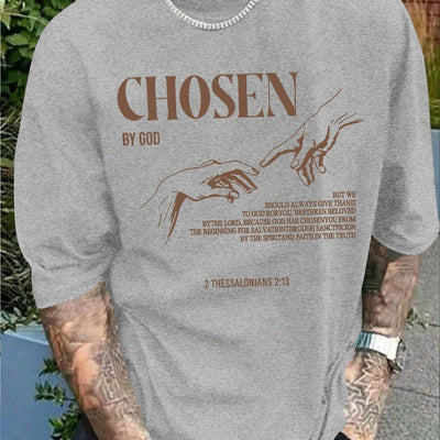 Men'S "Chosen by God" Graphic T-Shirt - Casual Summer Short Sleeve - Maximus Echo