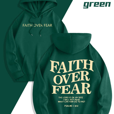 Men'S Sweatshirt - "Faith Over Fear" Inspirational, Relaxed Fit Hoodie - Maximus Echo